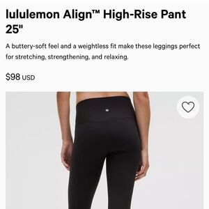 Lululemon Align Black Leggings - Like New